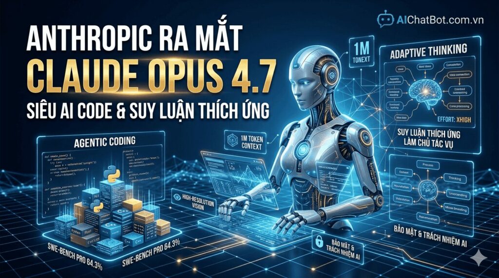 Hình ảnh một lập trình viên trong môi trường làm việc tương lai với AI